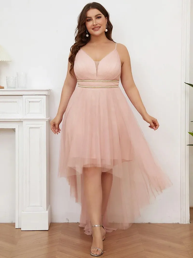 Plus Size High Low Prom Dresses With Spaghetti Straps