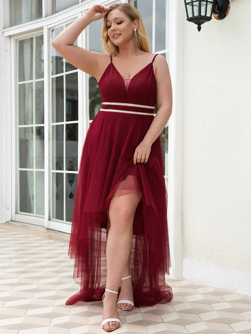 Plus Size High Low Prom Dresses With Spaghetti Straps