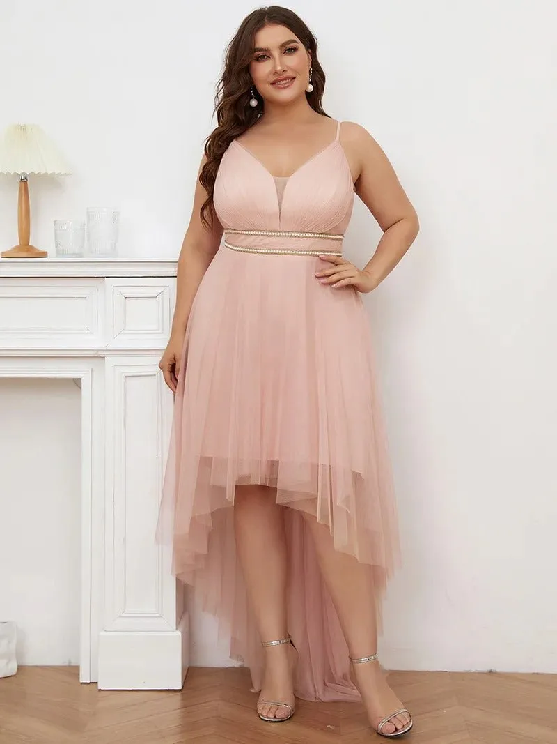 Plus Size High Low Prom Dresses With Spaghetti Straps