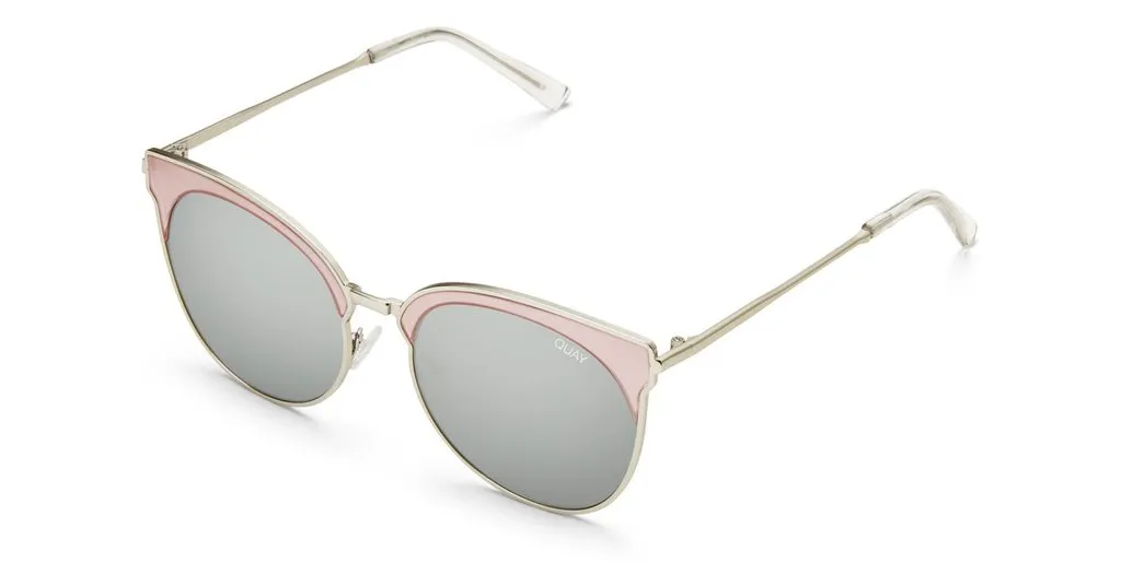 Quay Mia Bella Pink Silver Sunglasses