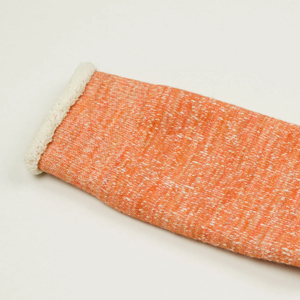 RoToTo - Double Face Merino Cotton Crew Socks - Orange