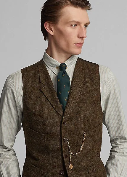 RRL Wool Tweed Notch Lapel Vest