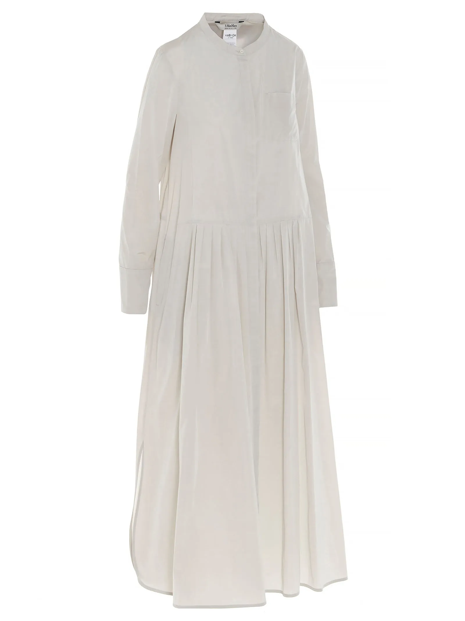 'S Max Mara Round Neck Pleated Dress