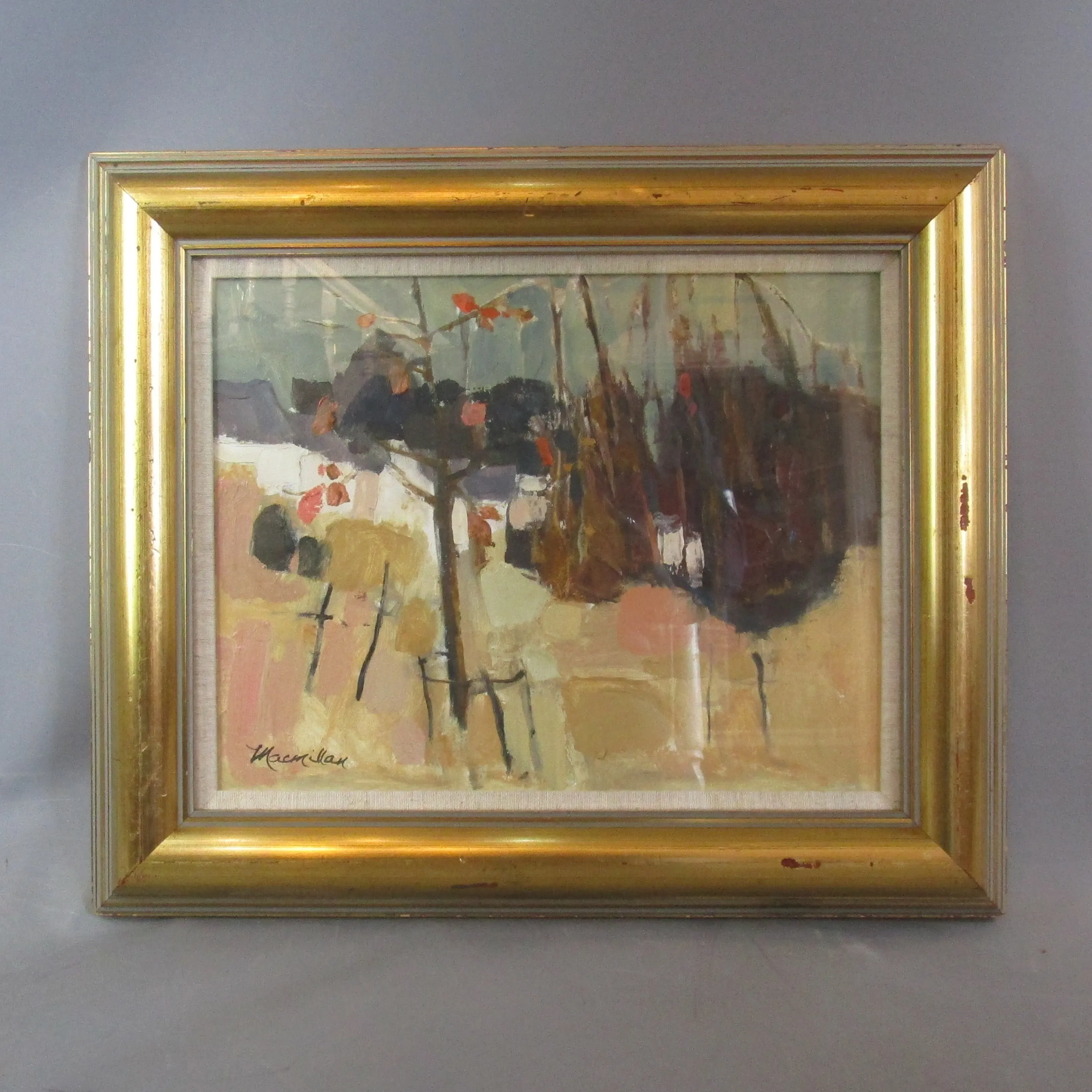 Semi Abstract Sheila Macmillan Oil Painting Vintage 20th Century