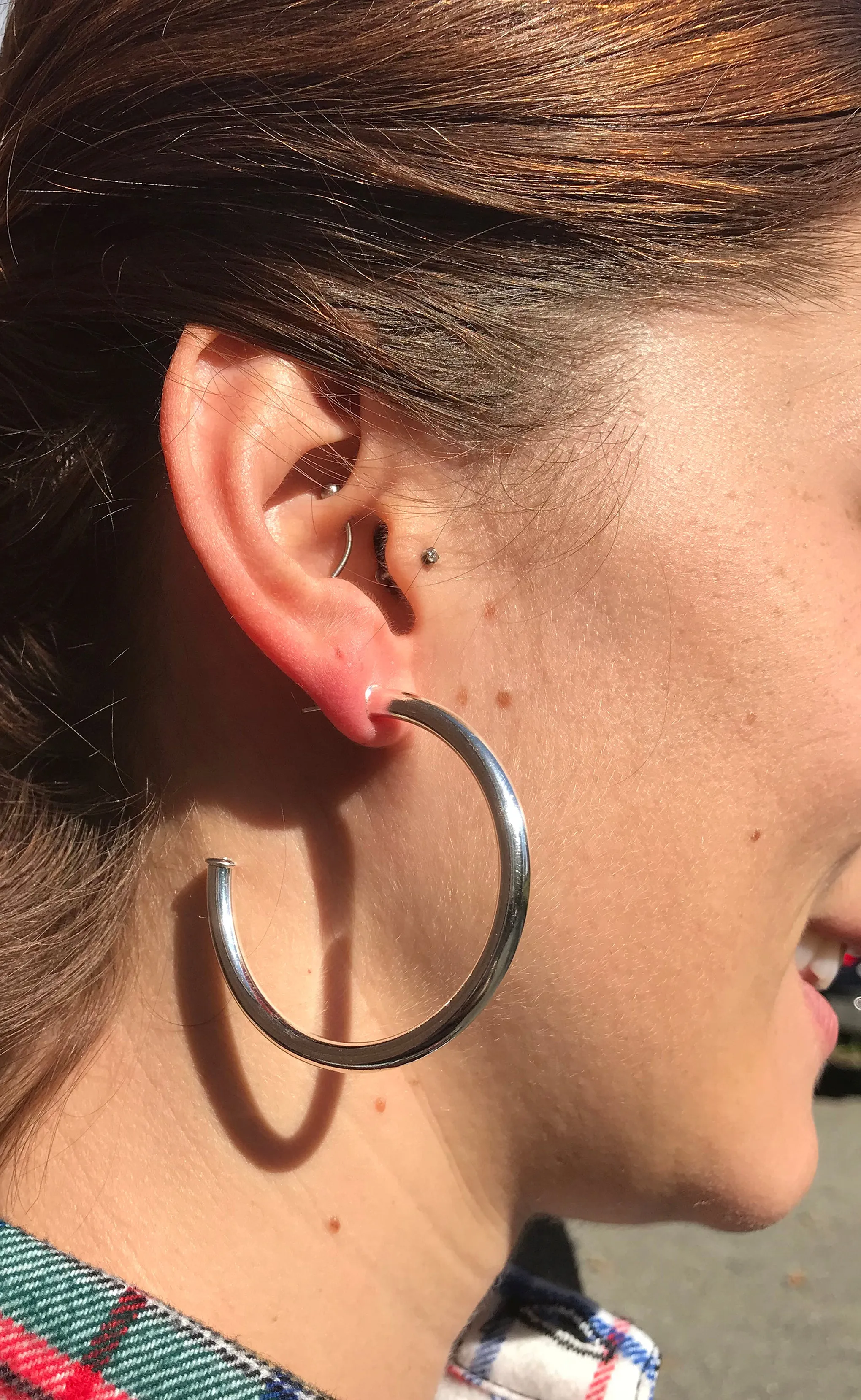 Sheila Fajl Smaller Favorite Hoop Earrings in Polished Silver