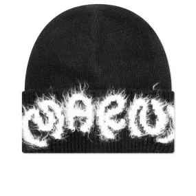 Shetland Wool Logo Beanie - Black