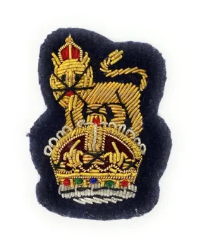 Staff Officer Beret Badge Navy Ground -Tudor Crown