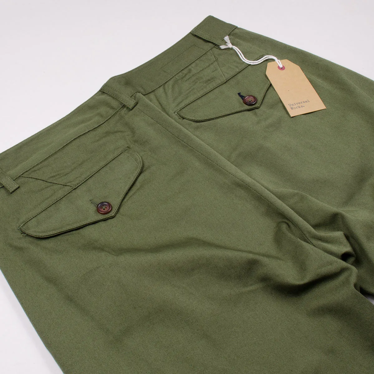 Universal Works - Aston Pant Twill - Light Olive