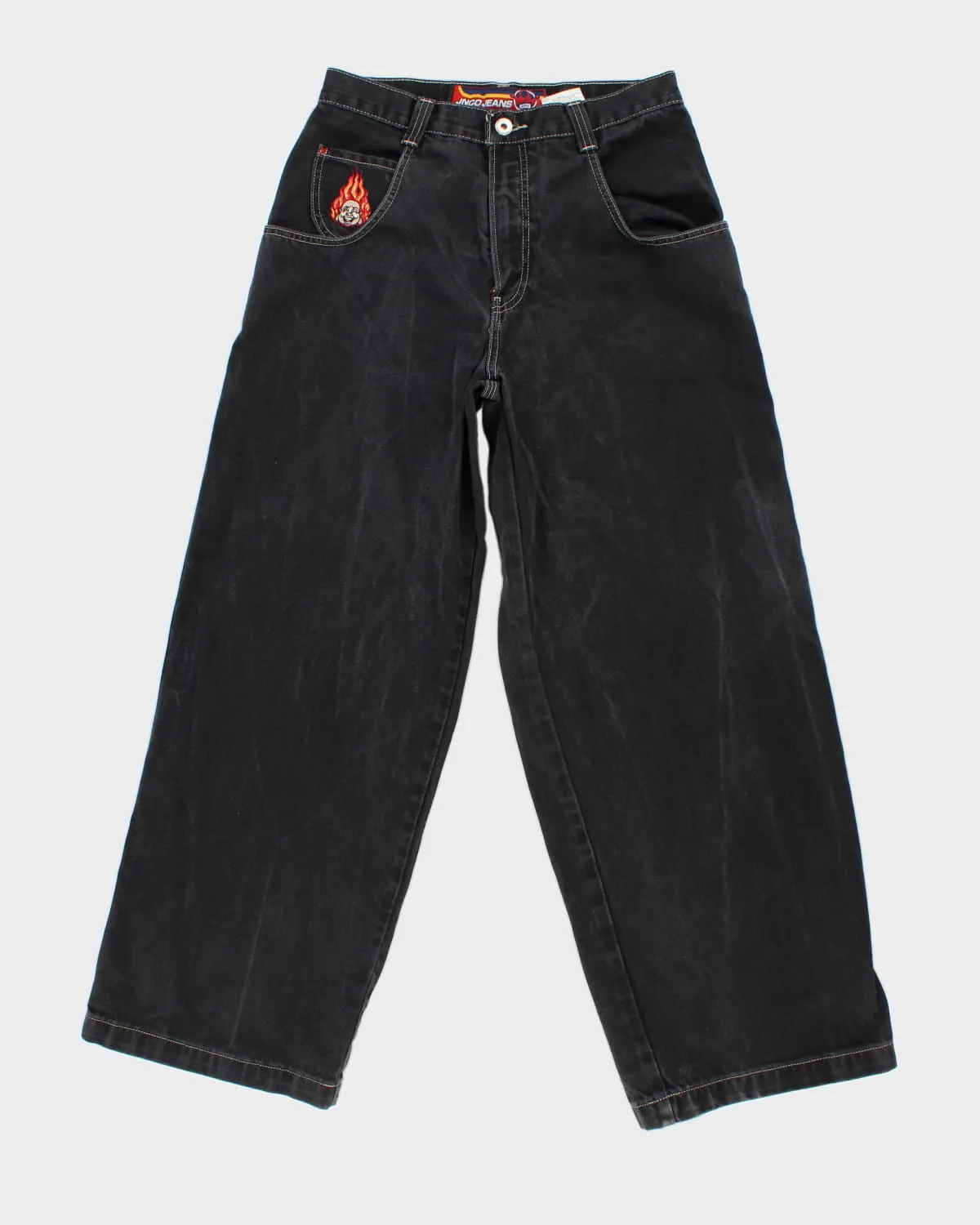 Vintage 90s JNCO Jeans Flaming Buddha - W32 L32