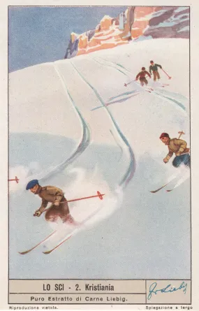 Vintage Skiing Poster - Kristiania