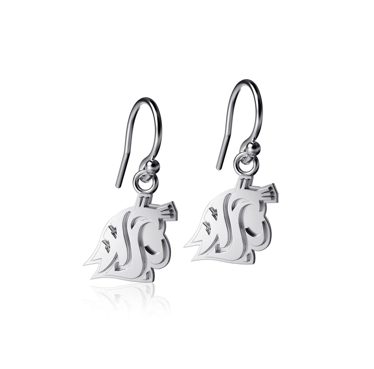 Washington State Cougars Dangle Earrings - Silver