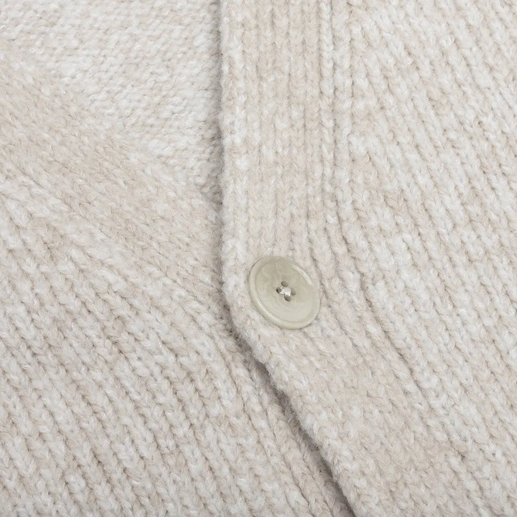 Wool Blend Cardigan - Light Taupe