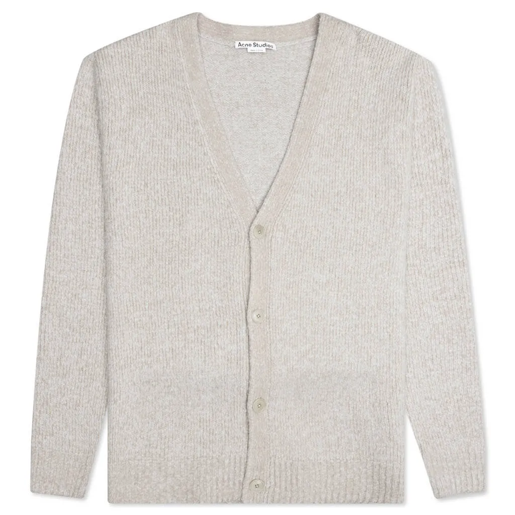 Wool Blend Cardigan - Light Taupe